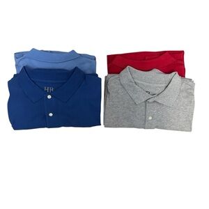 Harbor Bay by DXL Classic Casual Business‎ Pique 4 Polo Shirts XLT